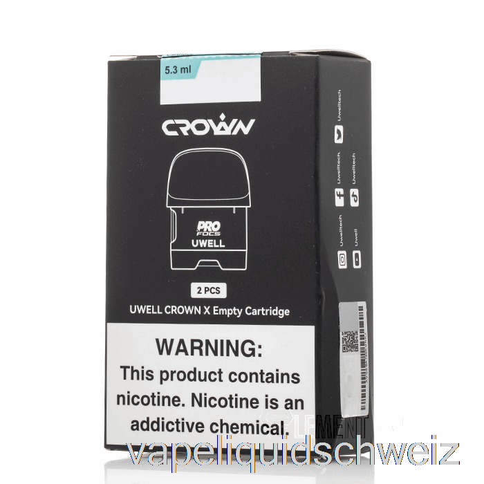 Uwell Crown X Ersatzpods 5,3 Ml Leere Pods Vape Schweiz